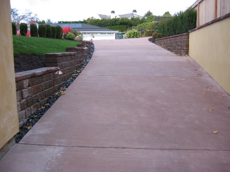 Broom Finish with Colored Concrete